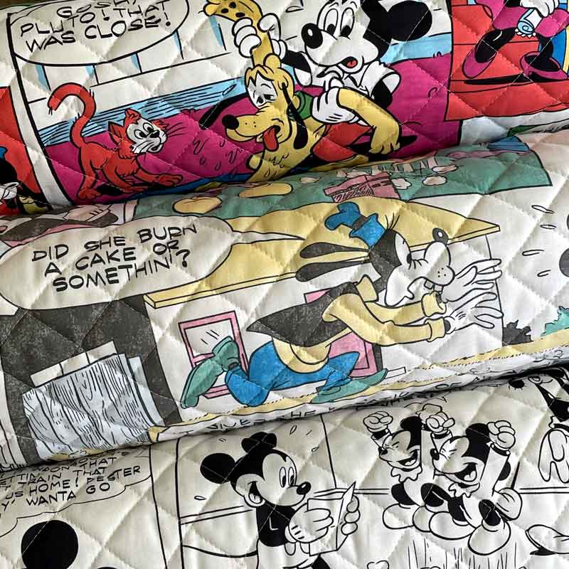 楽天市場 アメコミ ミッキー生地 レトロコミックプリント シーチングキルティング生地 カラフル ビンテージ モノクロ キャラクター 入園入学通園通学 ディズニー Gq 99 Handicraft メルシー