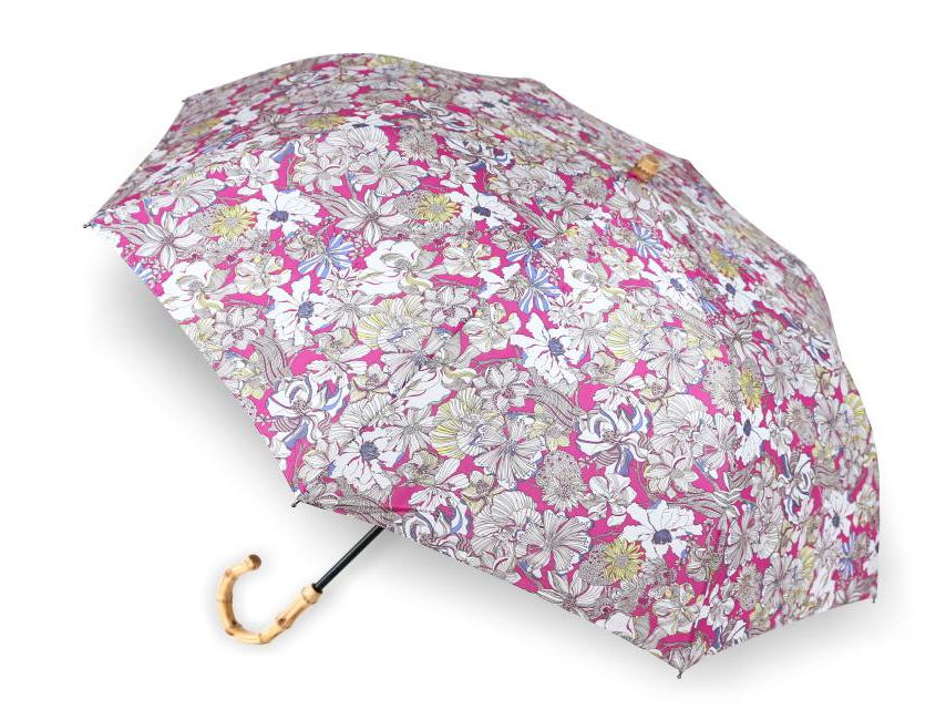【未使用】リバティ 折り畳み傘　晴雨兼用 楽天市場】LIBERTYリバティプリントを使った晴雨兼用折り畳み傘