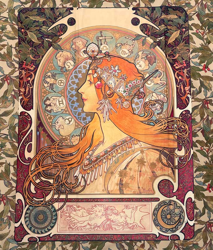 楽天市場】MUCHA Art Collection『ミュシャ≪花に囲まれた赤毛の