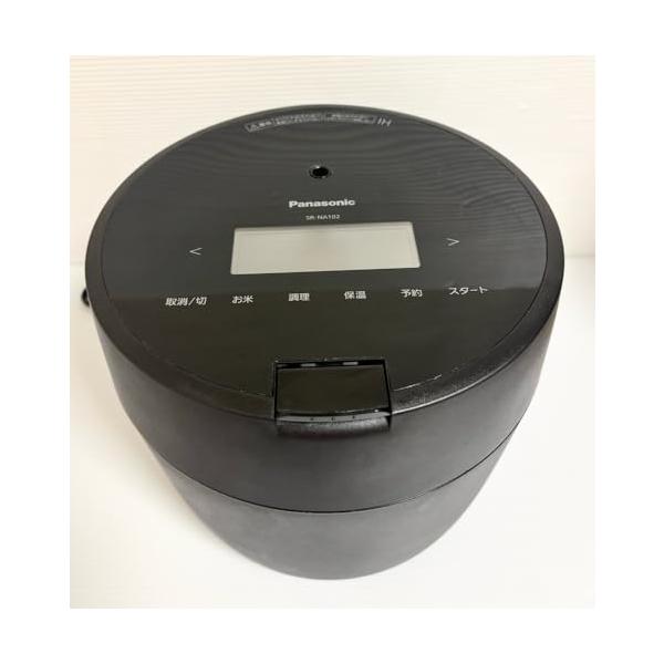 【中古】パナソニック 炊飯器 5合 翦断応力IH パウダーコンパクト大きさ 自動小銃膳立て鍋 無水膳立て/冷ややかさ膳立て能力のある ふた食洗機相応う 黒いこと SR-NA102-K