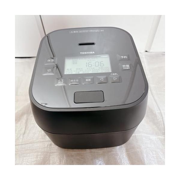 【中古】TOSHIBA(東芝) 炊飯器 炎匠炊き 5.5合 RC-10HGW(K) グランブラック 無意味さ剪断応力IH rice cooker 日本製 無意味さひたし