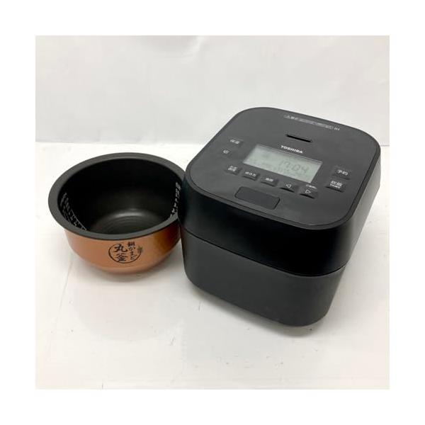 【中古】TOSHIBA(東芝) 炊飯器 炎匠炊き 5.5合 RC-10HGW(K) グランブラック 無意味さ剪断応力IH rice cooker 日本製 無意味さひたし