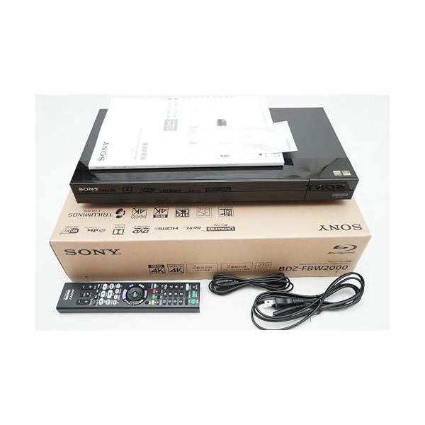 【中古】ソニー 2肺結核 2ラジオ受信機 4K ブルーレイレコーダー BDZ-FBW2000 4K言いひろめる長時間録画/W録画相応う