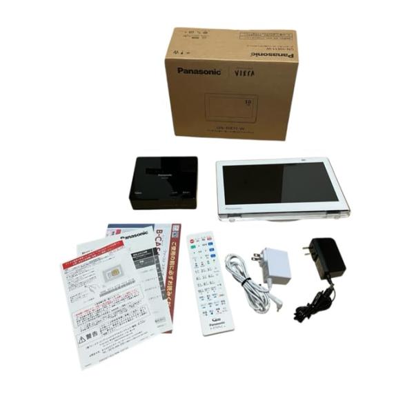 【中古】パナソニック 10V型 480p 携帯型 液晶テレビ受像機 2021年青写真 プライベート・ビエラ 雨合羽手合い 白いこと UN-10E11-W