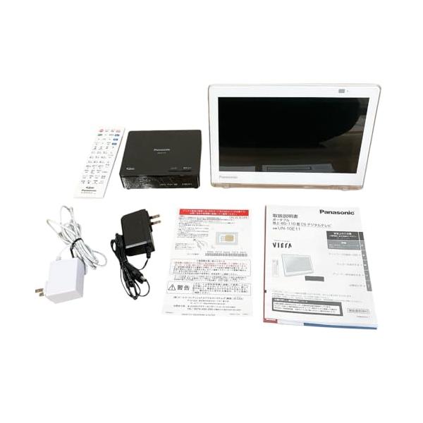【中古】パナソニック 10V型 480p 携帯型 液晶テレビ受像機 2021年青写真 プライベート・ビエラ 雨合羽手合い 白いこと UN-10E11-W