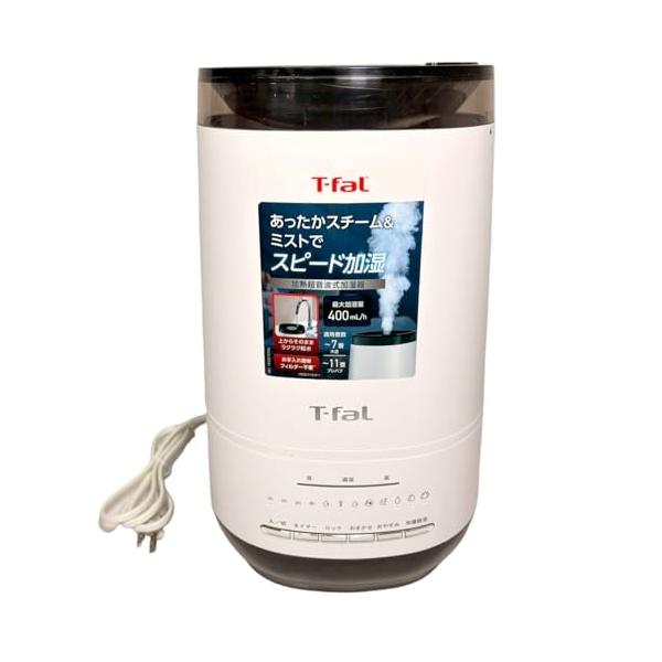 【中古】ティファール 加湿器 4L 「熱する超音波式加湿器 水蒸気 アンド 霞」 お取りつくろう飾り気の無い 白いこと 固定ディスク3040J0