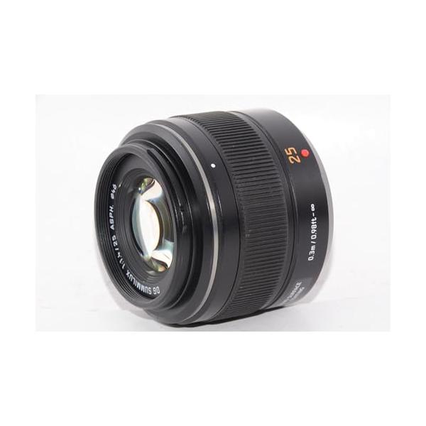 【中古】パナソニック 単興味の中心水晶体 マイクロフォーサーズ用 ライカ DG SUMMILUX 25粍/F1.4 ASPH. 黒いこと H-X025