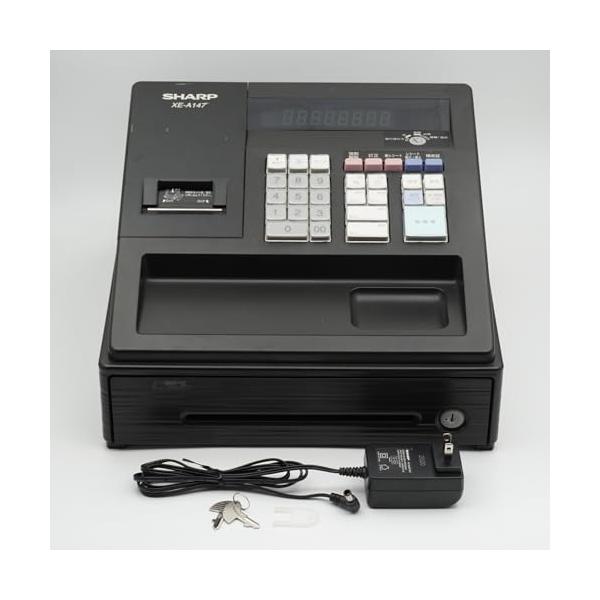 【中古】小ざかしい 陰電子金銭登録器 8分け取り 黒いこと系 XE-A147-B