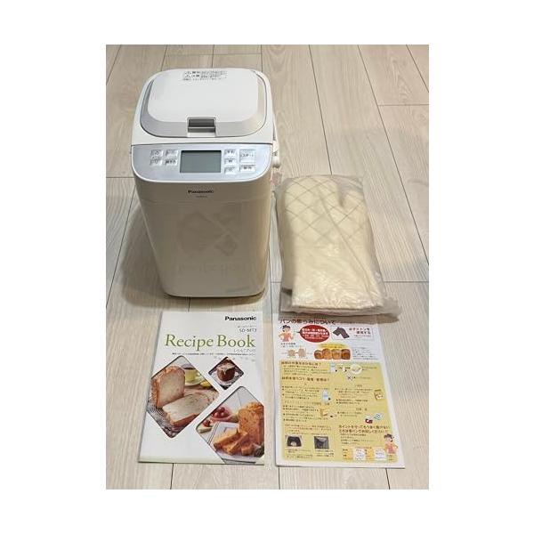 【中古】パナソニック 介護ホームパン屋 パン焼き器 1斤 パン種自動小銃投じる 自動小銃献立て表39種 餅つき機 ごはん食麺麭 白いこと SD-MT3-W
