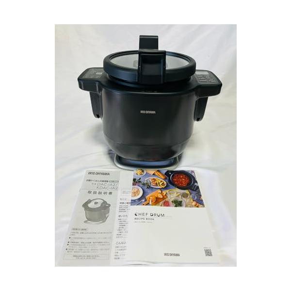 【中古】アイリスオーヤマ 自動小銃かくはん式膳立て機 CHEF DRUM KDAC-IA2-T 自動小銃献立て表108類概念 飾り気の無い膳立て 赤銅色