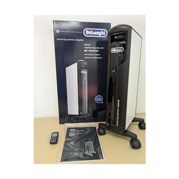 【中古】デロンギ(DeLonghi) マルチダイナミックヒーター ピュアホワイト+マットブラック 6~8畳用 MDH09-BK|MahanA店