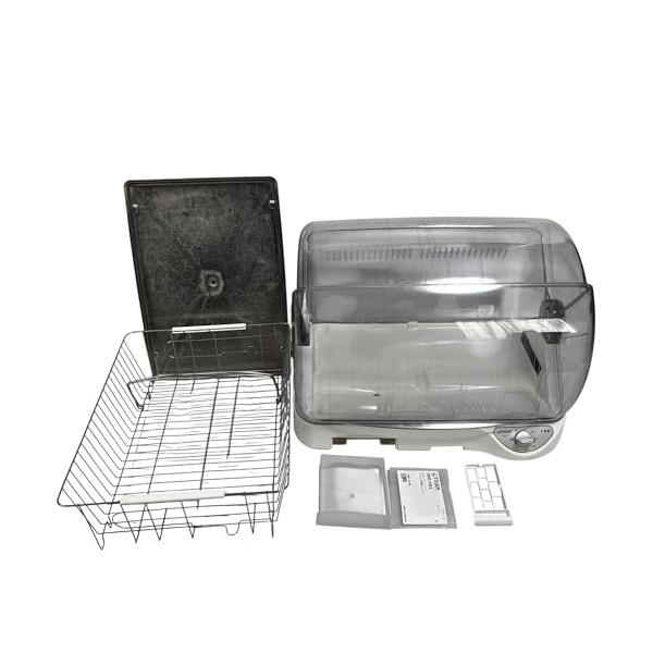 【中古】タイガー魔法瓶(TIGER) 虎 食器かわき切る器 サラピッカ AG抗菌工業水漉し/水受け 熱気約100℃熱風かわき切る 6人用 DHG-S400W プ