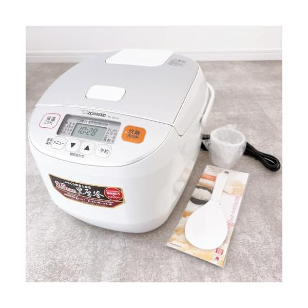 【中古】象印 炊飯器 一升 パソコン式 限界炊き 白いこと NL-DA18-WA
