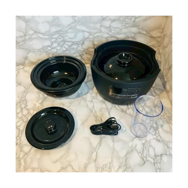 【中古】長谷園×siroca 全自動小銃炊飯土鍋 かまどさん明かり SR-E111[3合炊き/おかゆ/おこげ/かわき切る流行り物/禾穀類米]