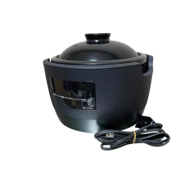 【中古】長谷園×siroca 全自動小銃炊飯土鍋 かまどさん灯し火 SR-E111[3合炊き/おかゆ/おこげ/かわき切る流行り物/禾穀類米]