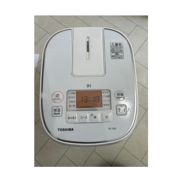 【中古】TOSHIBA 小容量 IHジャー炊飯器 【3合炊き】 RC-5XN(W) ホワイト｜MahanA店