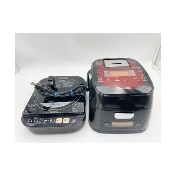 【中古】アイリスオーヤマ 懸け隔てる式計り炊きIHジャー炊飯器3合 KRC-IM30-R 赤いこと