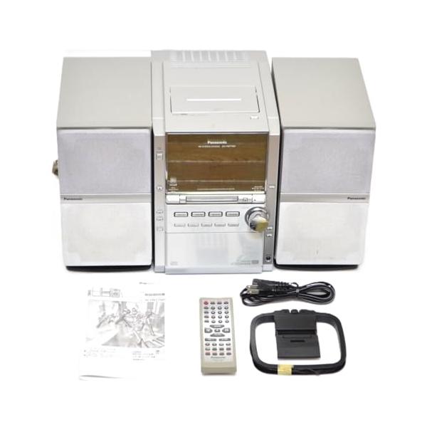 【中古】Panasonic SC-PM77MD-S MDステレオ取り合わせ (しろがね色)