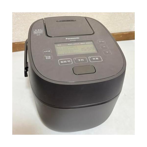【中古】パナソニック 炊飯器 5.5合 急減圧弁膜 おどり炊き 全面熱のある状態5段IH式 赤銅色 SR-M10A-T