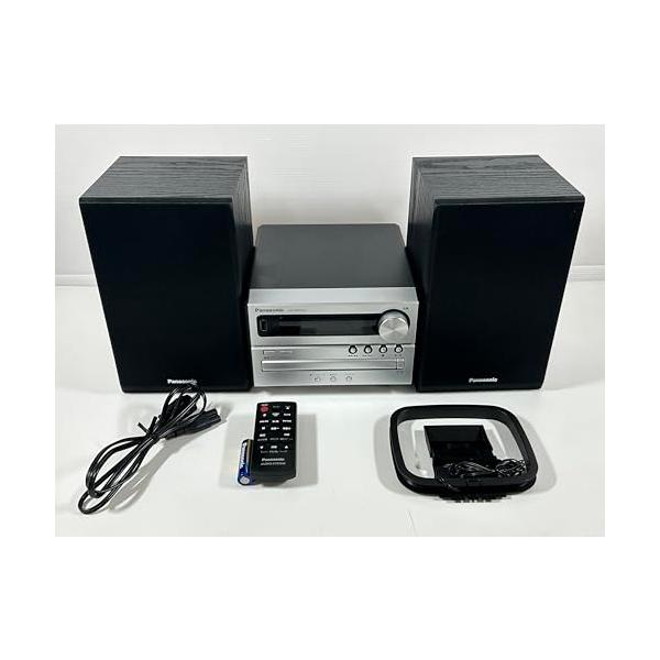 【中古】パナソニック Bluetooth CDステレオ取り合わせ しろがね色 SC-PM250-S