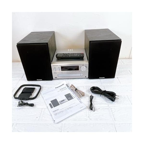 【中古】パナソニック ミニコンピューターポ FM/AM 2ダンス楽隊 Bluetooth相応う ハイレゾ音源相応う しろがね色 SC-PMX90-S
