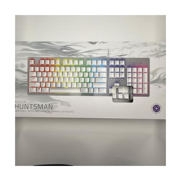 【中古】Razer Huntsman Mercury White ゲーミングキーボード 白いこと オプト・メカニカル軸 英語US申し合わせ RGB 【日本定め事代わりになる店