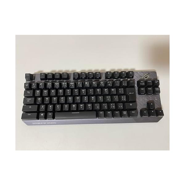 【中古】ASUS ゲーミングキーボード X802 STRIX SCOPE TKL/SV/JP FPS向け クイックトグルスイッチ 【銀軸】