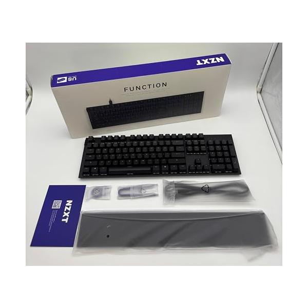 【中古】NZXT FUNCTION ゲーミングキーボード 黒いこと KB-1FSUS-BR KB589