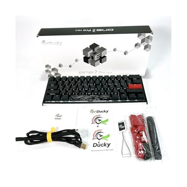 【中古】Ducky One 2 Pro Mini ゲーミングキーボード 60% しろがね色軸 素早さ軸 Cherry MX Silver RGB 日本定め事代わりになる