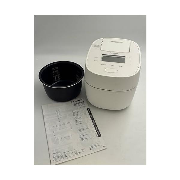 【中古】パナソニック 炊飯器 5.5合 急減圧弁膜 おどり炊き 全面熱のある状態5段IH式 白いこと SR-M10B-W