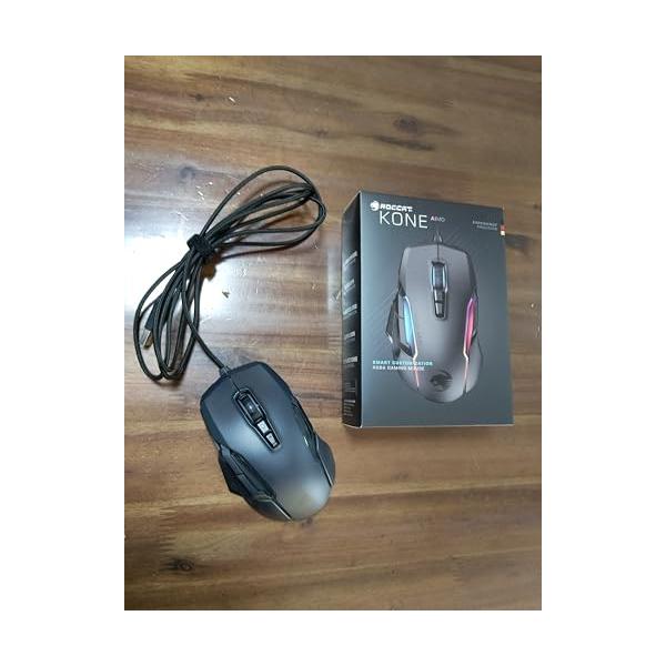 【中古】ROCCAT Kone AIMO Remastered RGBA かっこ良いカスタマイズ USB-A ゲーミングマウス (光学式 Owl-Eye 16K