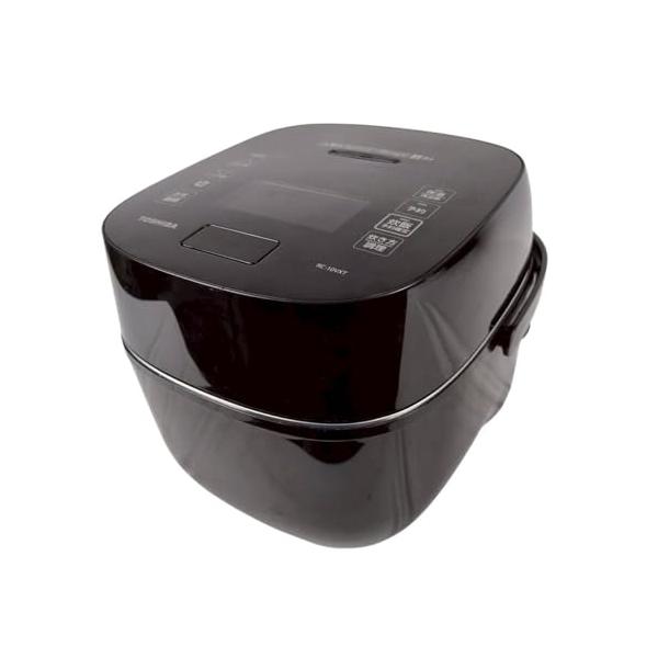 【中古】東芝(TOSHIBA) 炊飯器 5.5合 無意味さ剪断応力IHジャー炊飯器 大射撃能力 無意味さ保温 田の実40第四次元 炎匠炊き RC-10VXT(K) グランブラック