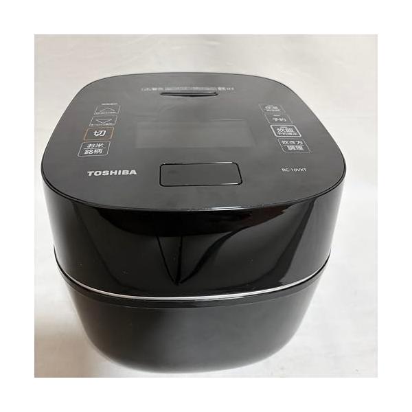 【中古】東芝(TOSHIBA) 炊飯器 5.5合 無意味さ剪断応力IHジャー炊飯器 大射撃能力 無意味さ保温 上げ米40第四次元 炎匠炊き RC-10VXT(K) グランブラック