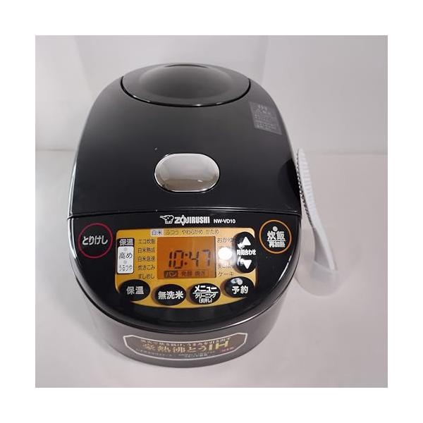 【中古】ZOJIRUSHI 象印 IH炊飯ジャー (5.5合炊き) 限度炊き 黒いこと NW-VD10-BA