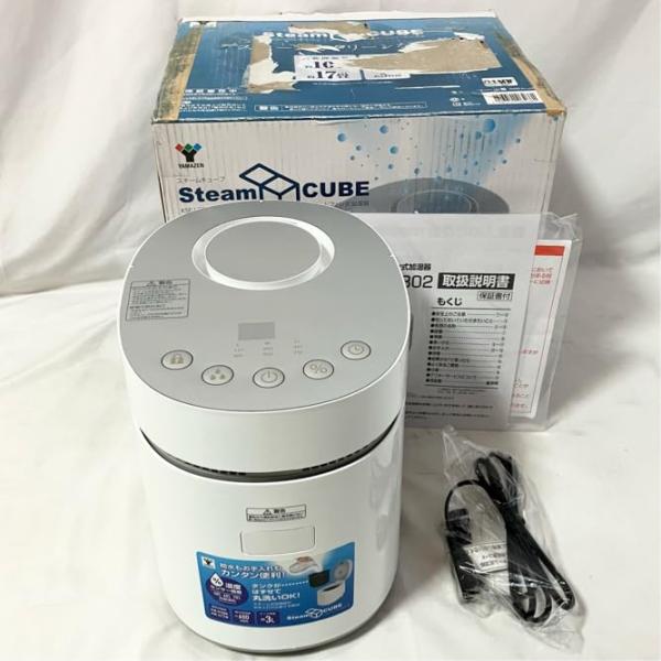 【中古】[山善] スチームファン式 加熱式 加湿器 上部給水式 (湿度センサー搭載) (最大加湿 600ml) (タンク容量 3.0L) (木造約10畳/プレ｜MahanA店