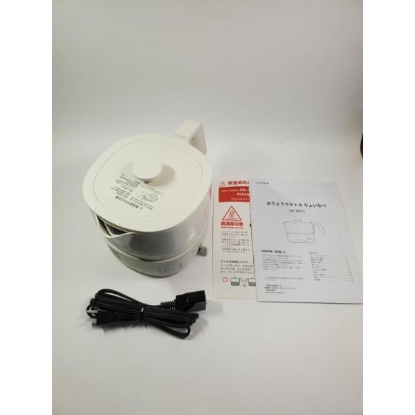 【中古】シロカ おりょうり湯わかし ちょいなべ [取りつくろう真似形/湯切り役立つこと付/流行り物うつり変わり付/丸洗い可/無座標軸体温合わせる/電気容量1L/明かり湯わかし] SK-M25