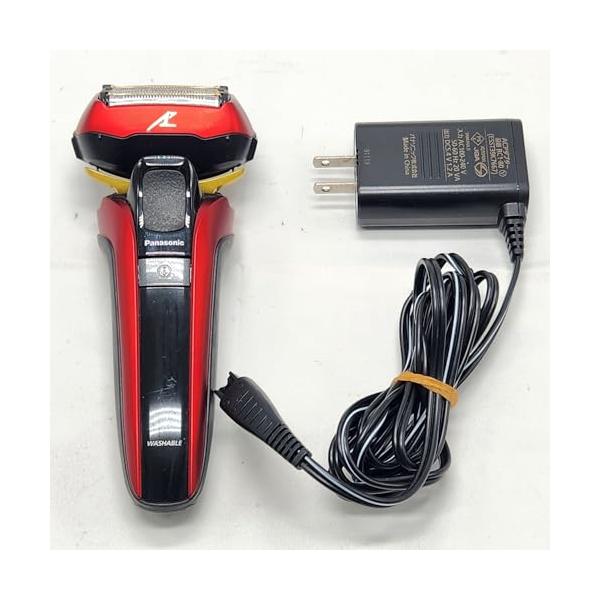 【中古】パナソニック 子ヒツジ短距離競走 メンズ電気カミソリ 5枚刃 赤 ES-CLV5D-R