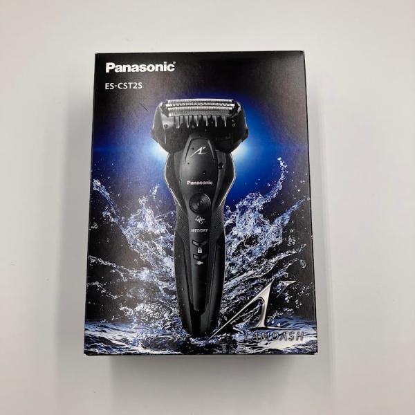 【中古】パナソニック 子ヒツジ短距離競走 メンズ電気カミソリ 3枚刃 お風呂剃り可 黒 ES-CST2S-K