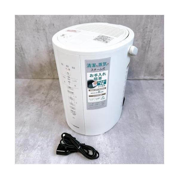 【中古】象印マホービン 加湿器 3.0L 長時間加湿手合い 水蒸気式 蒸汽船式 水漉し不必要 お取りつくろう飾り気の無い 白いこと EE-DD35-WA