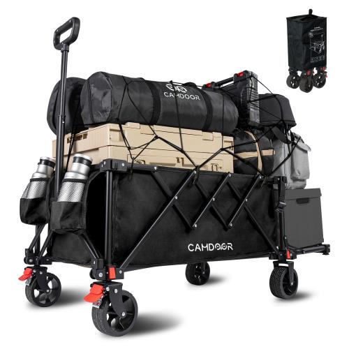 キャンプカート後ろ開け 長物対応　 大容量240L 楽天市場】CAMDOOR 後ろ開け キャリーワゴン 長物対応3秒で収納