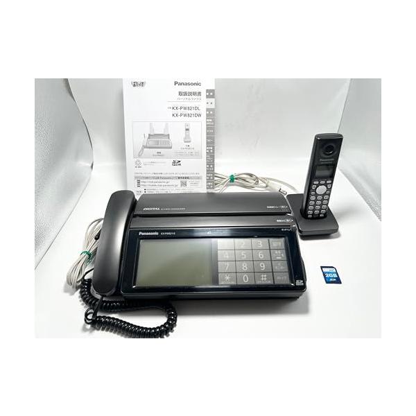 【中古】パナソニック おたっくす デジタルコードレスFAX 子機1台付き ブラック KX-PW821DL-K