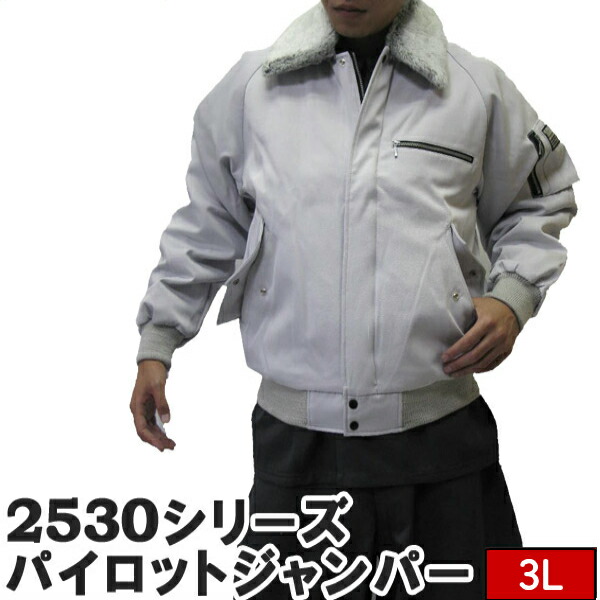 最新情報 ポイント10倍 作業服 作業着 寅壱 寅一 パイロットジャンパー 2530 124 シルバー 37 3l 大きいサイズ ドカジャン 防寒 あったか ニッカポッカ寅壱 防寒着 手数料安い Lexusoman Com