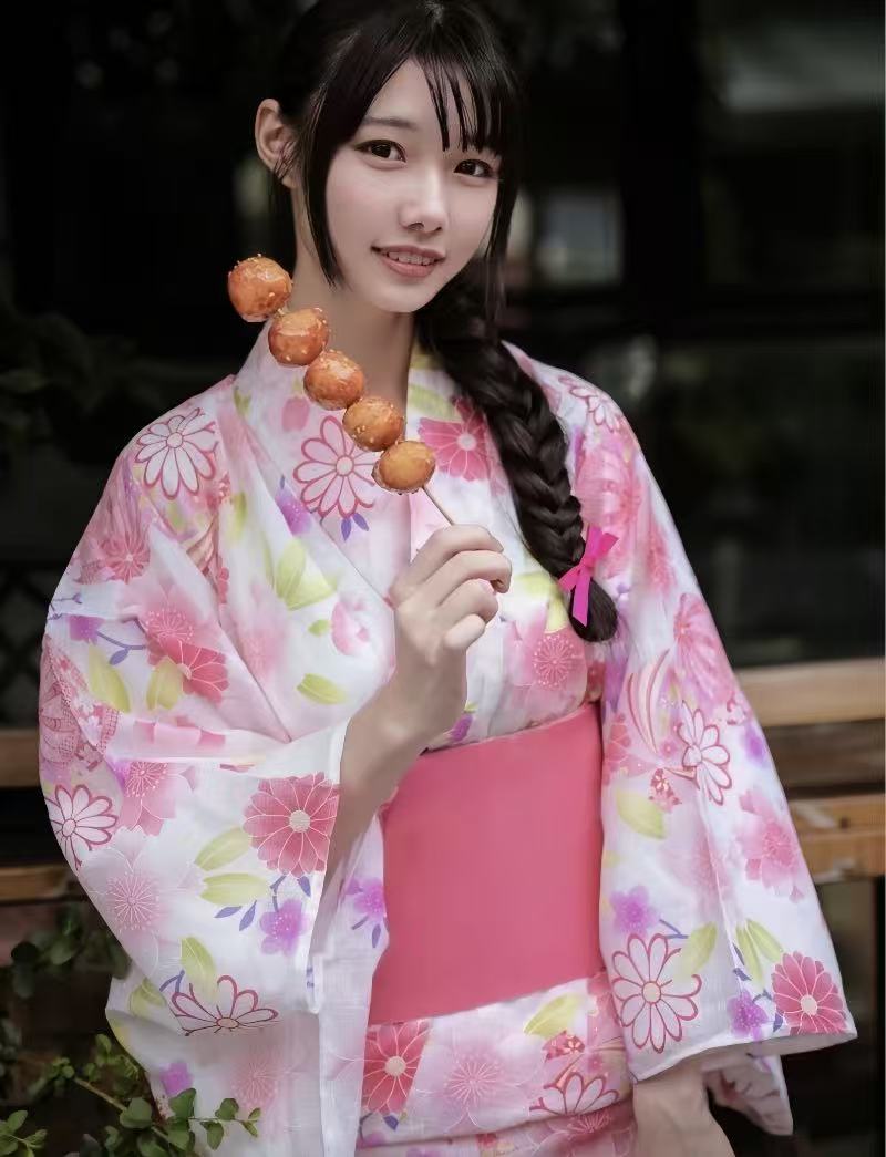 楽天市場】ポイント5倍 浴衣 ピンク レディース 花柄 菊 桜 紫陽花