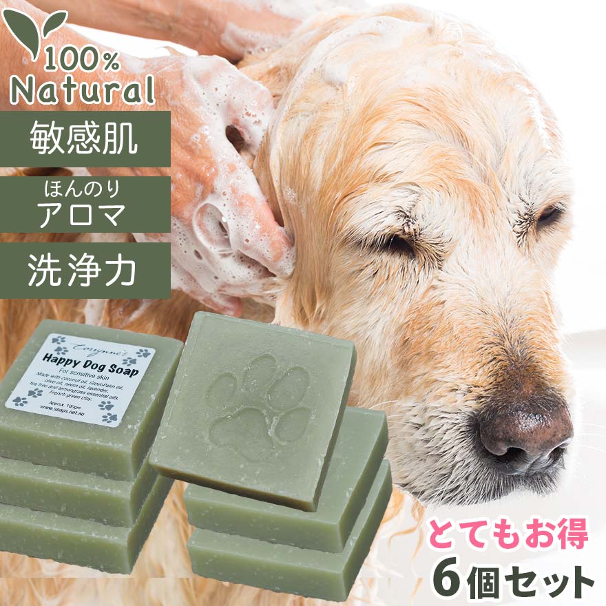 10 Off 6個組 犬用シャンプー 石鹸 無添加 低刺激アロマハッピードッグソープ オーガニック いい香り 犬用 犬 ティートリー ティーツリー ニーム アロマ 100 ナチュラル ペットシャンプー 犬猫兼用 洗浄力 消臭 ニオイ かゆみ 敏感肌 肌荒れ 猫用 Kanal9tv Com