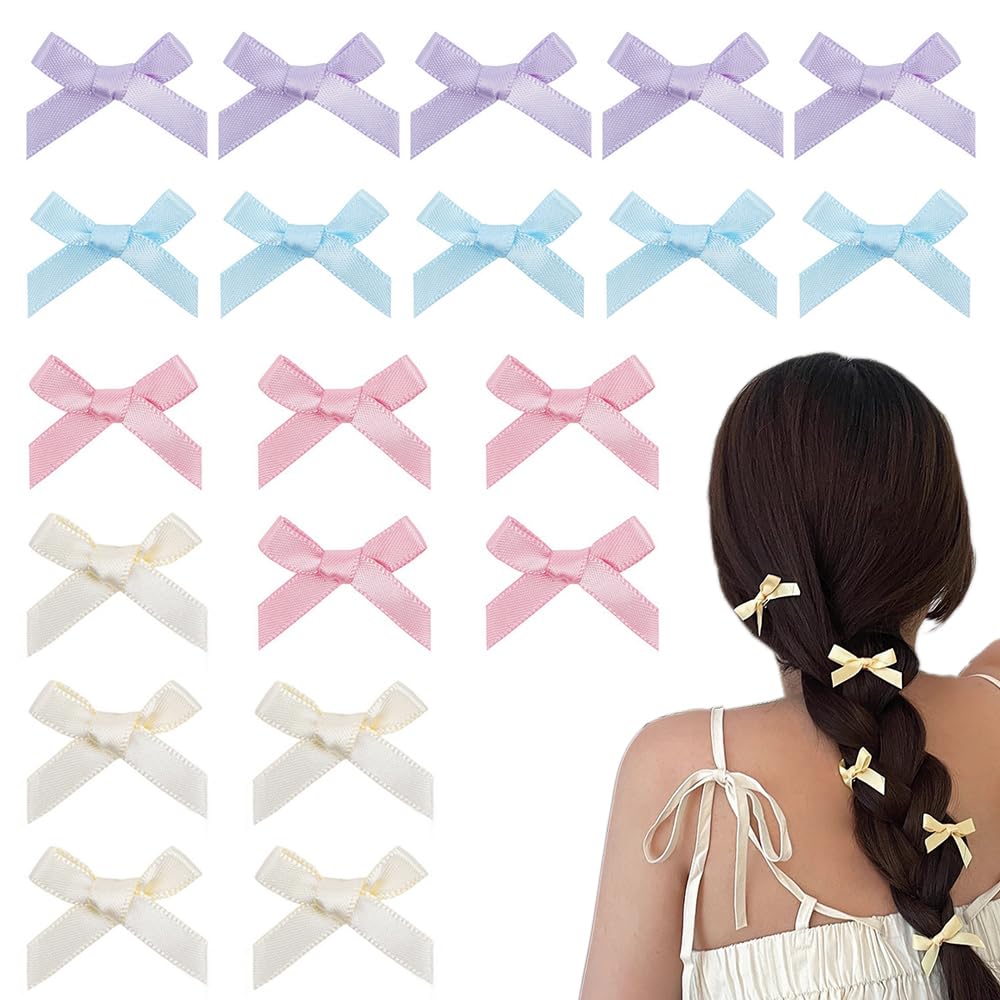 楽天市場】【送料無料】ESJNNK リボン ヘアクリップ 20個セット 4色入