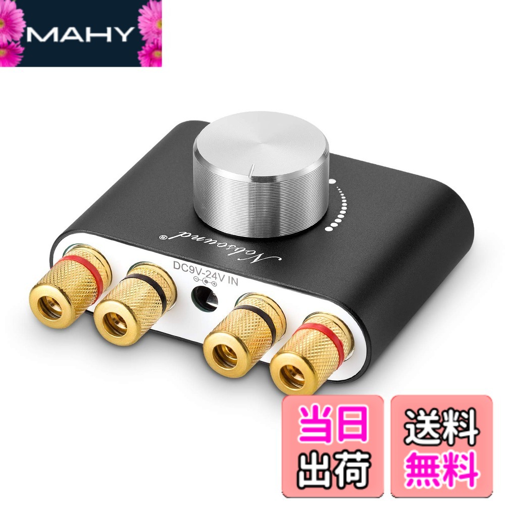 【送料無料】アップグレード版 Nobsound NS-01G Pro パワーアンプ bluetooth 5.0 100W アンプ スピーカー用 デジタルパワーアンプ HiFi オーディオ 電源付き (ブラック)