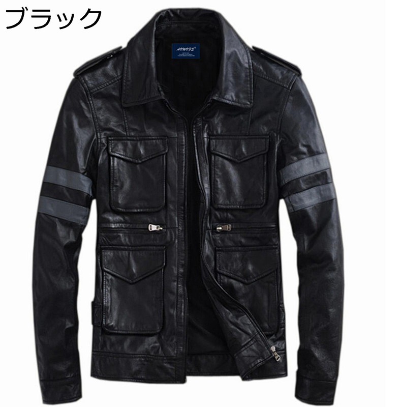 フェイクレザージャケット メンズ ライダース 上衣 秋冬用 自動自転車 多衣嚢 あたたかい ブルゾンアウター 前掛け おおきい大きさ 保温 防風防寒 表どおり 通い通学 トップス