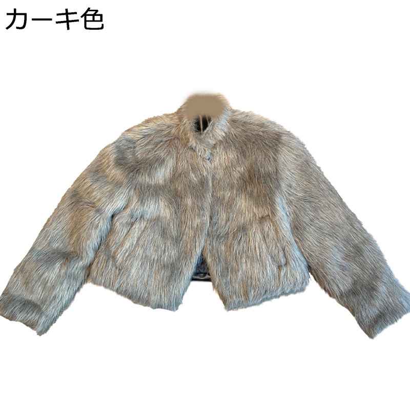 ファージャケット メンズ ファーコート ファー フェイクファーコート ポタン 毛足長い 秋冬服 ショート丈 毛皮ケープ 柔らかい 防寒着 ボアジャケット 毛皮一体 長袖コート 韓国風 10,343円