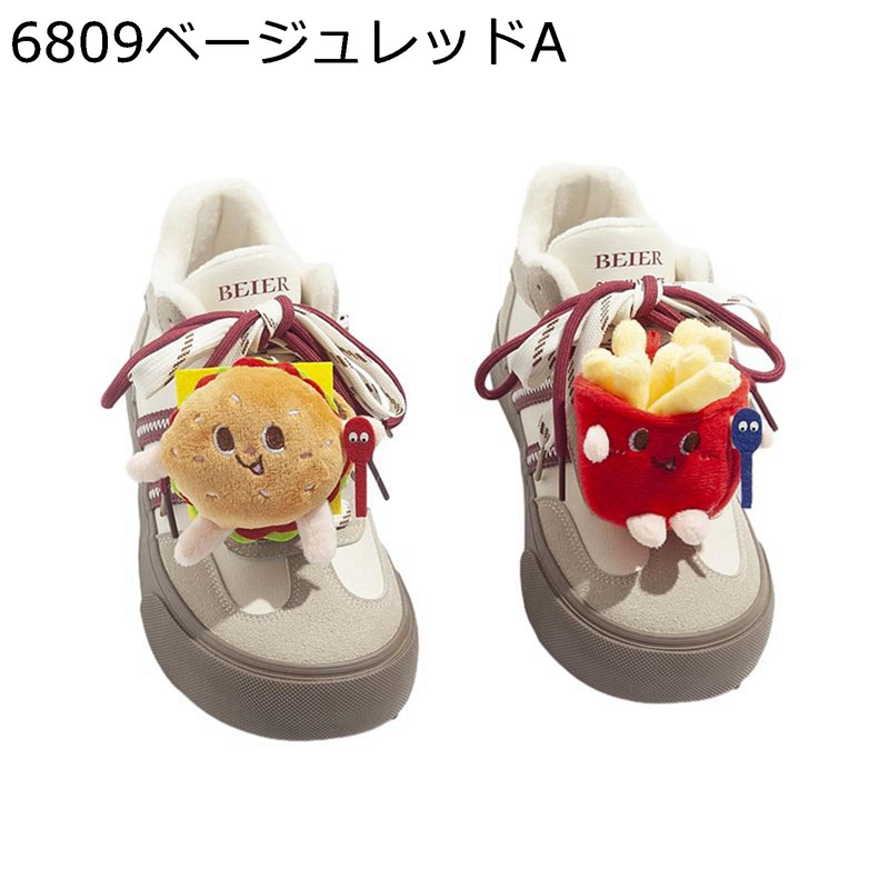 厚底靴 レディース ダッドスニーカー レースアップシューズ ハンバーガーおもちゃ 可愛い 裏ボア お洒落 スノーシューズ スポーツシューズ 防寒 耐磨耗 柔らかい コンフォート 冬用 通学 普段 旅行