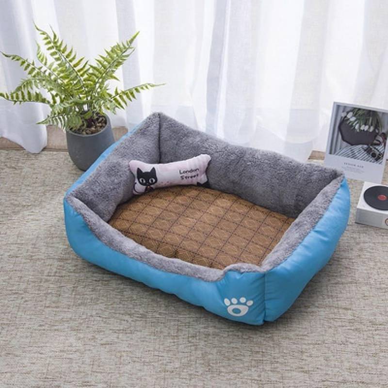ペットベッド ざご 犬用ベッド 猫用ベッド 夏 ペットクッション ペットソファ 冷却 巣 籐 マット 滑りにくい裏生地 室内用 お手入れ簡単 涼しい 冷感 暑さ対策 ペット用品 ペット用寝袋 寝床